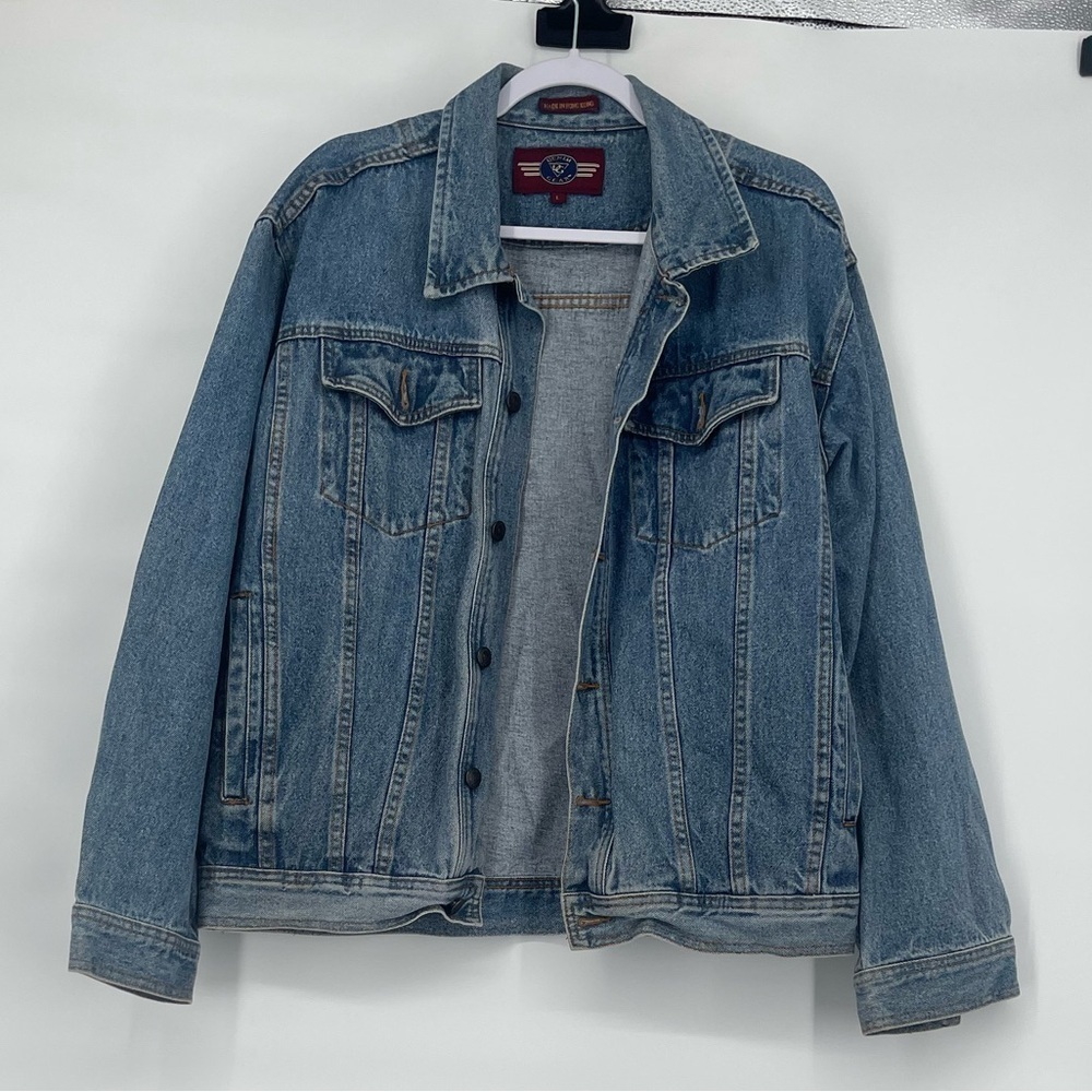 Vintage denim gear thick jean trucker jacket